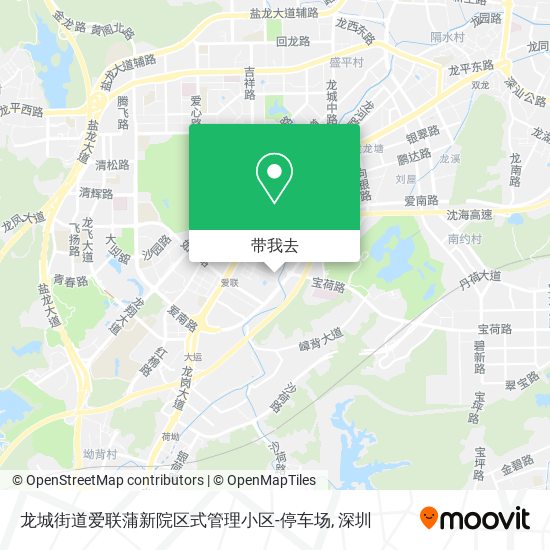 龙城街道爱联蒲新院区式管理小区-停车场地图