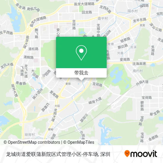 龙城街道爱联蒲新院区式管理小区-停车场地图