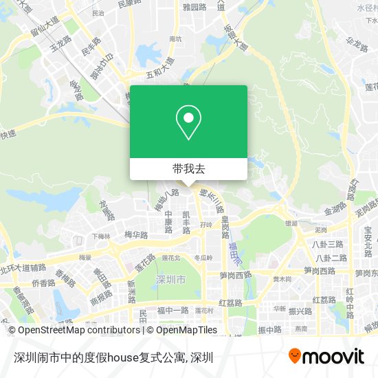深圳闹市中的度假house复式公寓地图