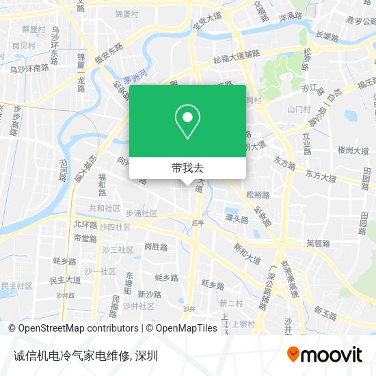 诚信机电冷气家电维修地图