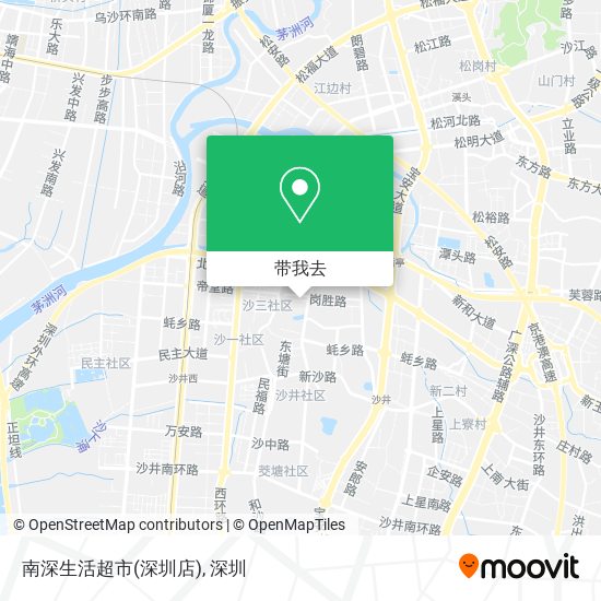 南深生活超市(深圳店)地图