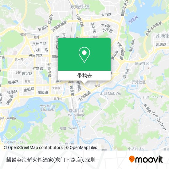 麒麟荟海鲜火锅酒家(东门南路店)地图