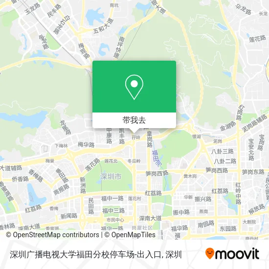 深圳广播电视大学福田分校停车场-出入口地图