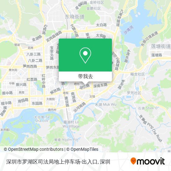 深圳市罗湖区司法局地上停车场-出入口地图