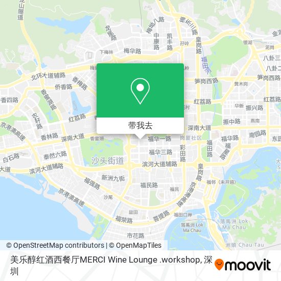 美乐醇红酒西餐厅MERCI Wine Lounge .workshop地图