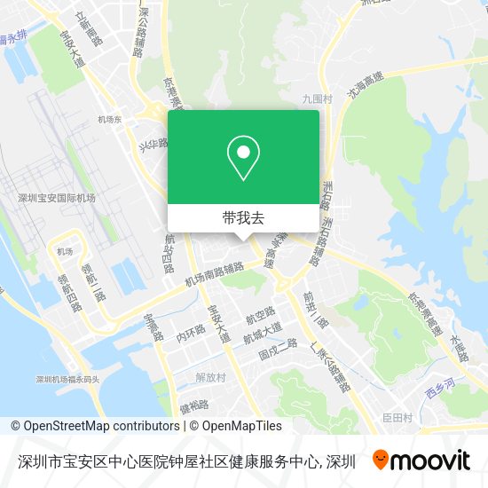 深圳市宝安区中心医院钟屋社区健康服务中心地图