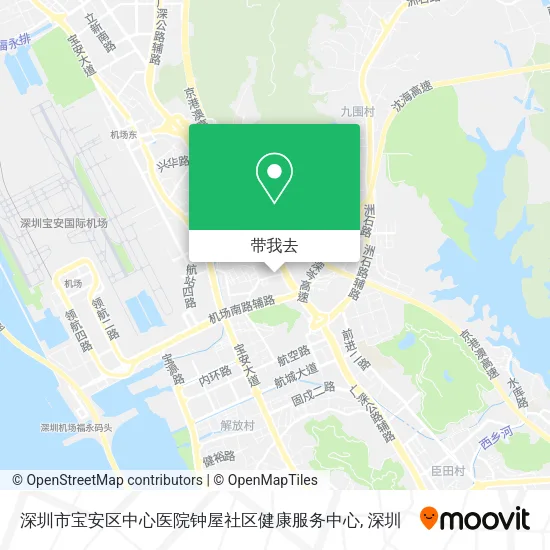 深圳市宝安区中心医院钟屋社区健康服务中心地图