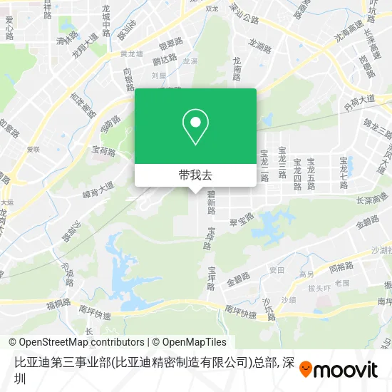 比亚迪第三事业部(比亚迪精密制造有限公司)总部地图