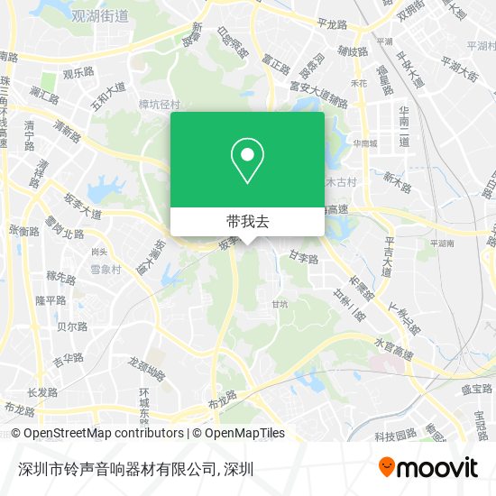 深圳市铃声音响器材有限公司地图