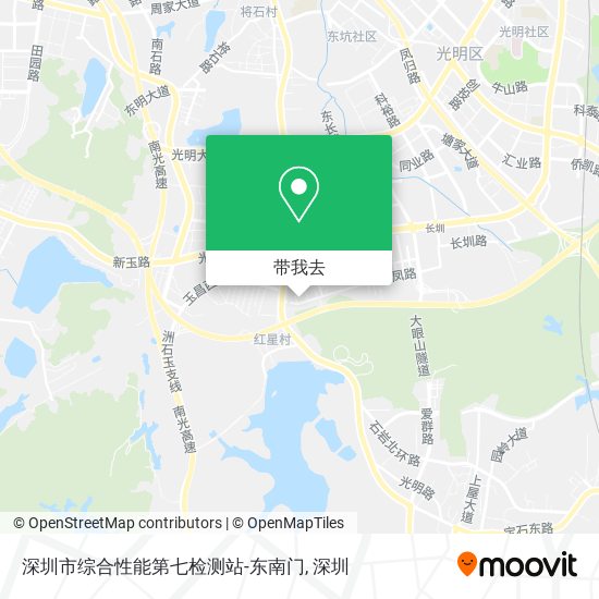 深圳市综合性能第七检测站-东南门地图