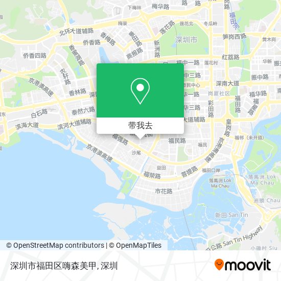 深圳市福田区嗨森美甲地图
