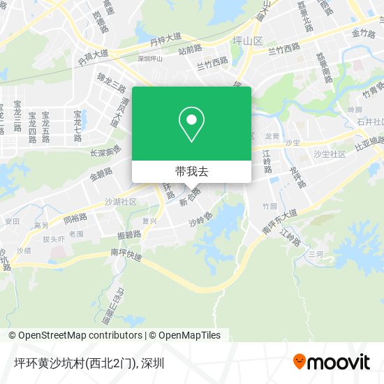 坪环黄沙坑村(西北2门)地图