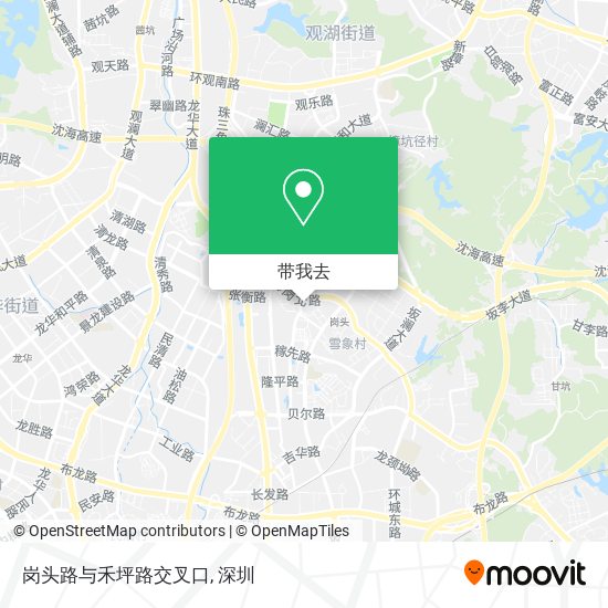 岗头路与禾坪路交叉口地图