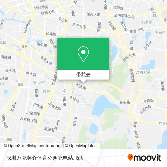 深圳万充芙蓉体育公园充电站地图