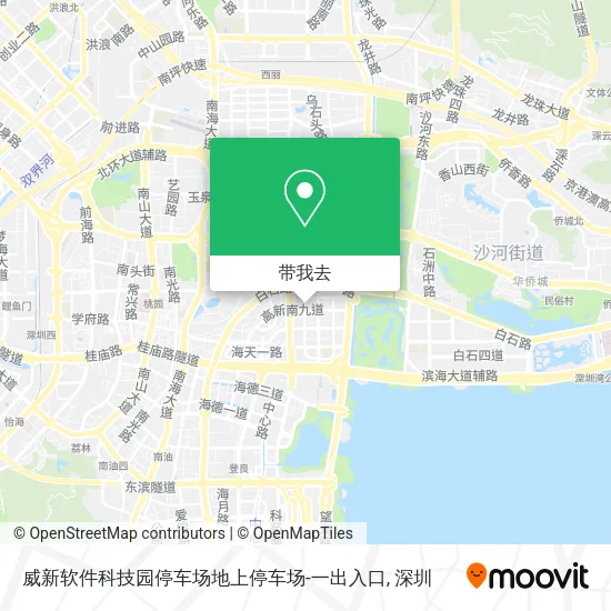 威新软件科技园停车场地上停车场-一出入口地图