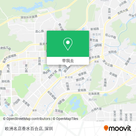 欧洲名店香水百合店地图