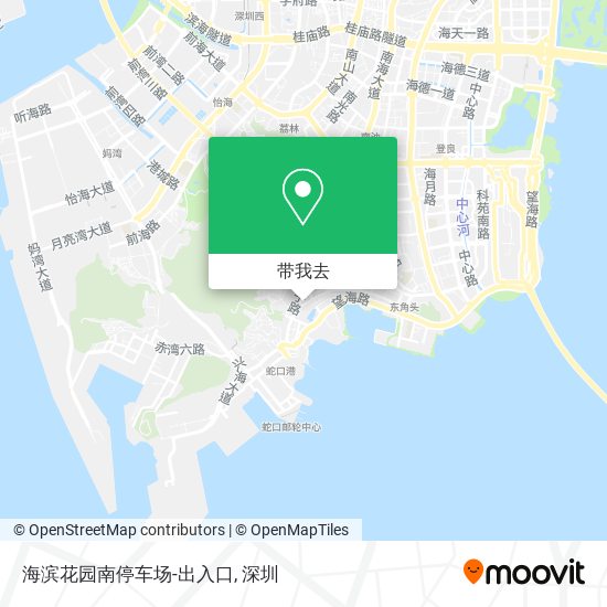 海滨花园南停车场-出入口地图