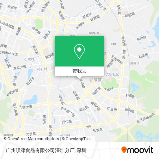 广州顶津食品有限公司深圳分厂地图