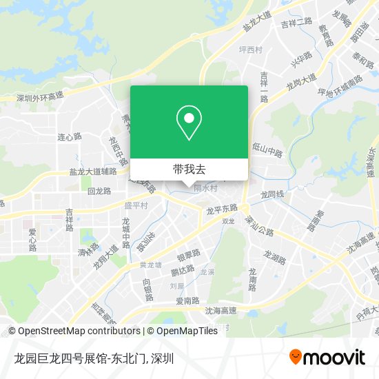 龙园巨龙四号展馆-东北门地图