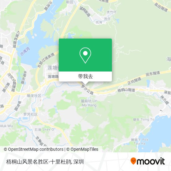 梧桐山风景名胜区-十里杜鹃地图