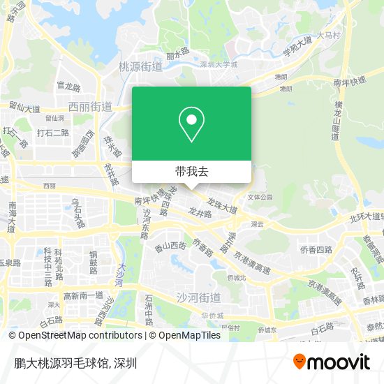 鹏大桃源羽毛球馆地图