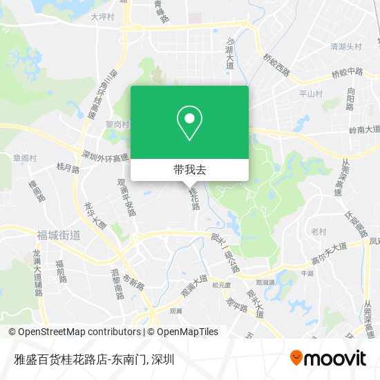 雅盛百货桂花路店-东南门地图