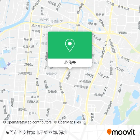 东莞市长安祥鑫电子经营部地图
