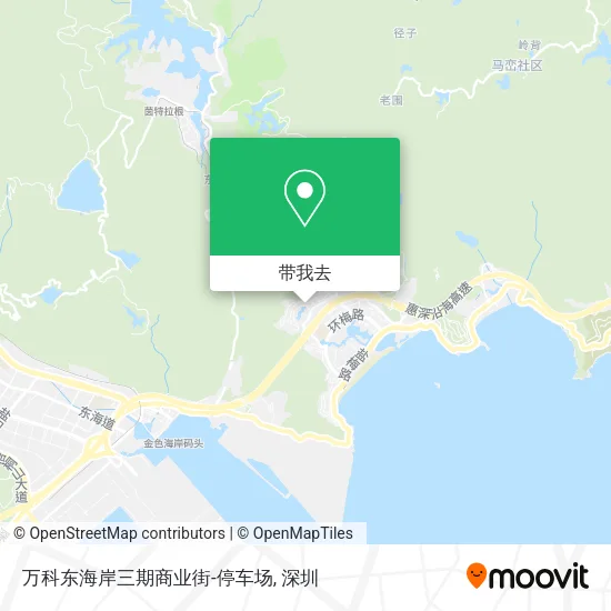 万科东海岸三期商业街-停车场地图