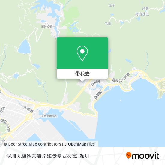 深圳大梅沙东海岸海景复式公寓地图