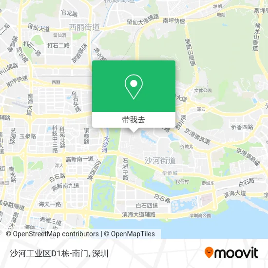 沙河工业区D1栋-南门地图