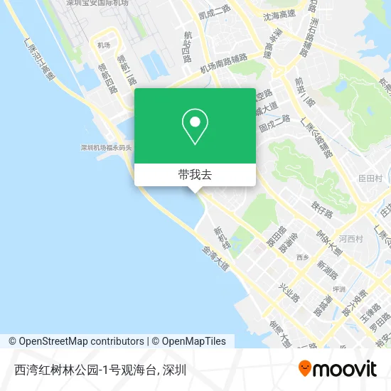 西湾红树林公园-1号观海台地图