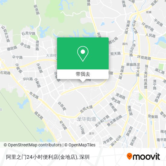 阿里之门24小时便利店(金地店)地图