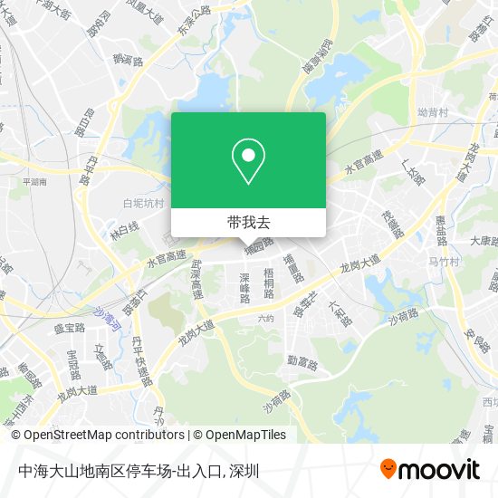 中海大山地南区停车场-出入口地图