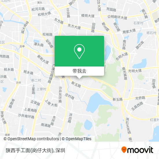 陕西手工面(岗仔大街)地图