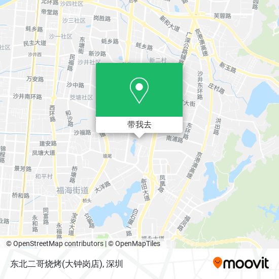 东北二哥烧烤(大钟岗店)地图