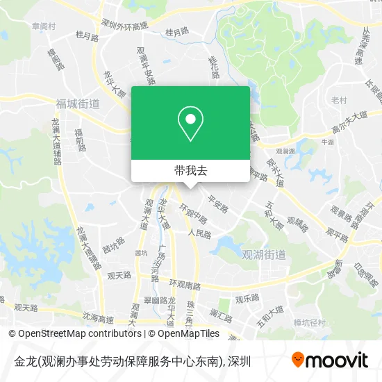 金龙(观澜办事处劳动保障服务中心东南)地图