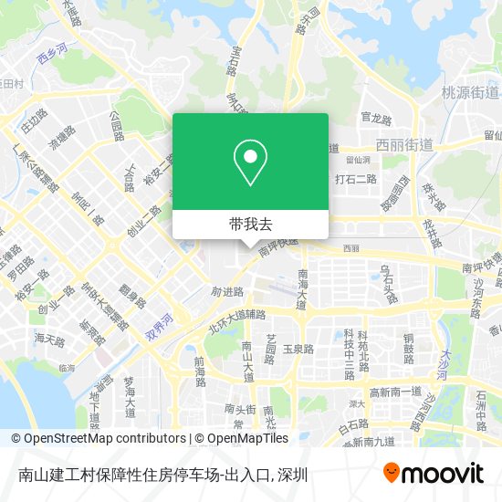 南山建工村保障性住房停车场-出入口地图