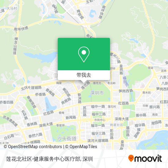 莲花北社区-健康服务中心医疗部地图