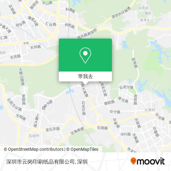 深圳市云岗印刷纸品有限公司地图