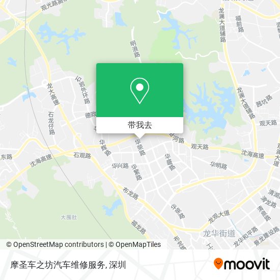 摩圣车之坊汽车维修服务地图