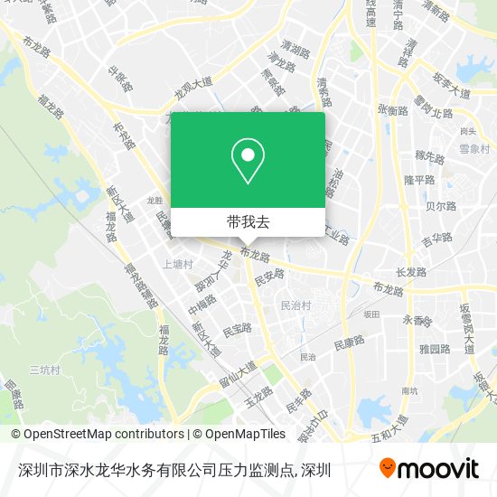 深圳市深水龙华水务有限公司压力监测点地图