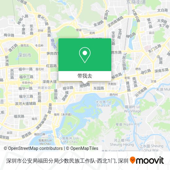 深圳市公安局福田分局少数民族工作队-西北1门地图
