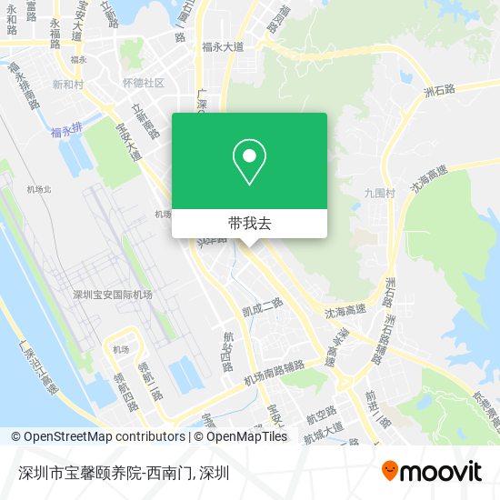 深圳市宝馨颐养院-西南门地图