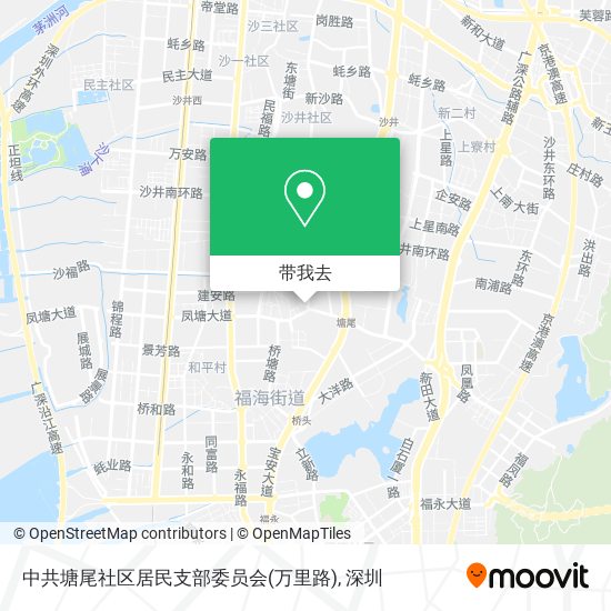 中共塘尾社区居民支部委员会(万里路)地图