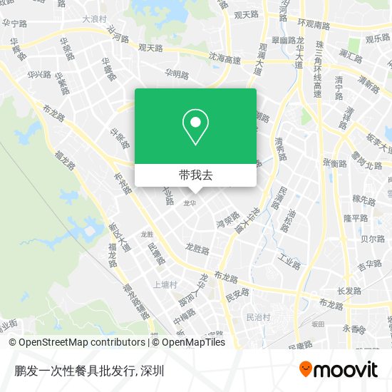 鹏发一次性餐具批发行地图