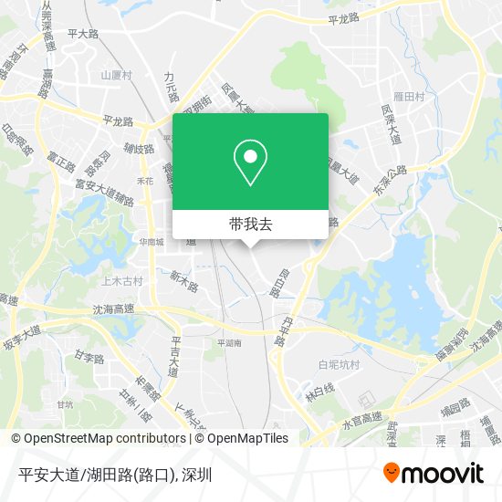 平安大道/湖田路(路口)地图