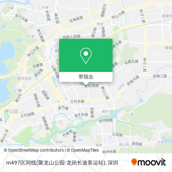 m497区间线(聚龙山公园-龙岗长途客运站)地图