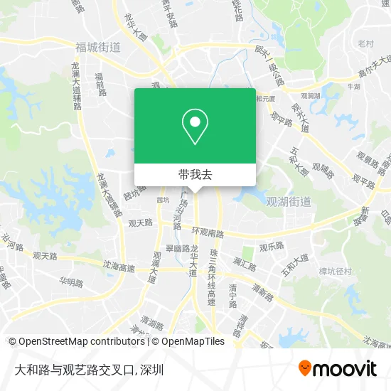 大和路与观艺路交叉口地图