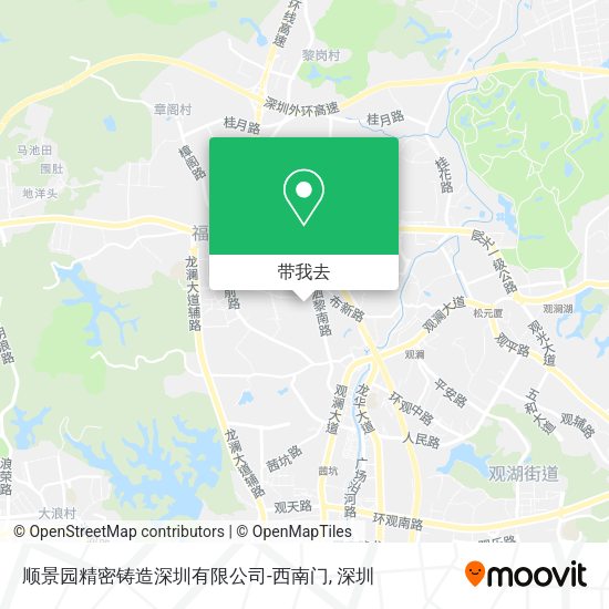 顺景园精密铸造深圳有限公司-西南门地图