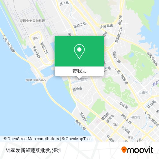 锦家发新鲜蔬菜批发地图